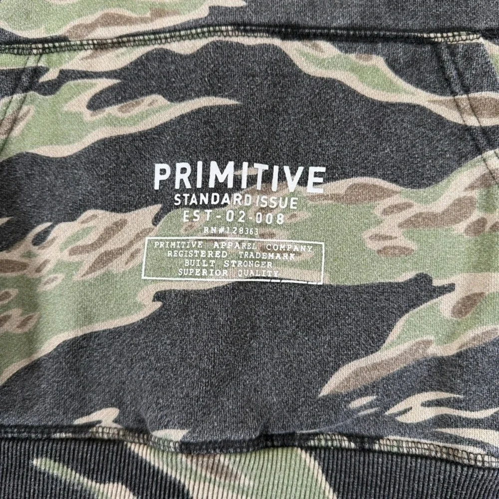 Primitive Skateboarding‎ Tiger Camo Hoodie Small Green Black Pullover Sweatshirt